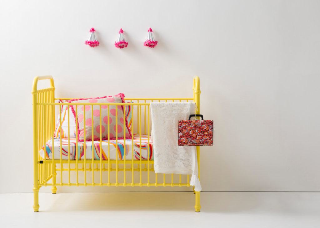 Bright yellow CLANCY cot Cranmore Home