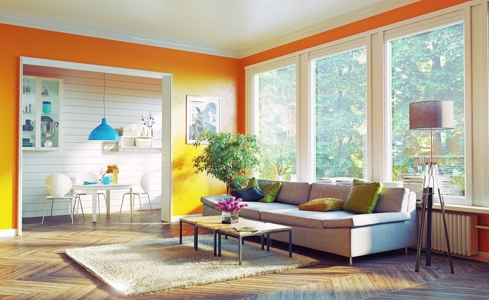 modern living room interior design. 3D rendering concept