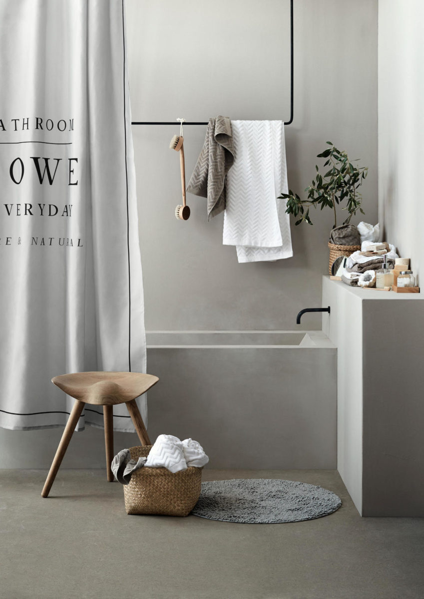 H&M Home wiosna 2017 minimalistyczna łazienka, urządzanie, małe wnętrza