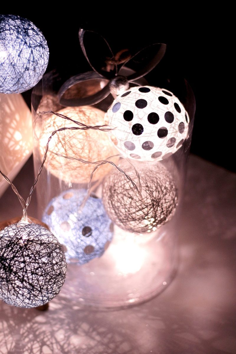 cotton ball lights DIY