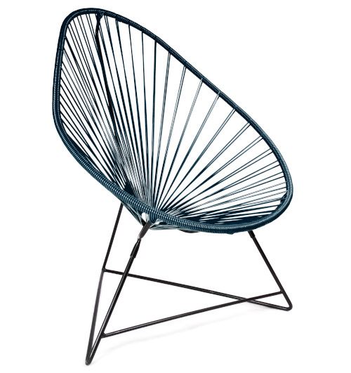 krzesła acapulco, krzesło rodem z meksyku, oryginalne krzesła, niebieskie krzesła do salonu, krzesło plecione