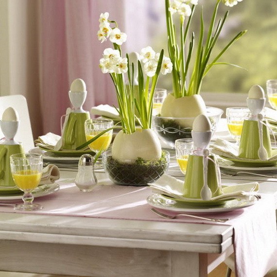 wiosenna dekoracja stołu